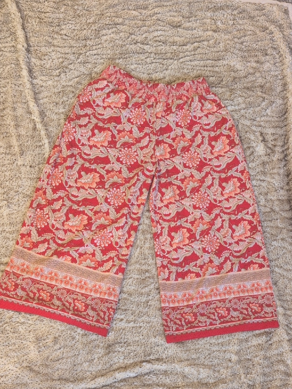 Cato Wide Leg Floral Boho Pants - Picture 2 of 6